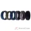 Picture of Silicone Wedding 2Layer Beveled 8mm Ring Set - Black-Camo by ROQ for Men - 6 x 11 mm Ring