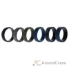 Picture of Silicone Wedding 2Layer Beveled 8mm Ring Set - Black-Camo by ROQ for Men - 6 x 15 mm Ring