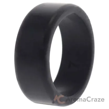 Picture of Silicone Wedding 2Layer Beveled 8mm Ring - Black by ROQ for Men - 7 mm Ring