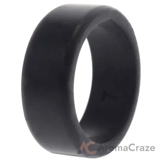 Picture of Silicone Wedding 2Layer Beveled 8mm Ring - Black by ROQ for Men - 7 mm Ring