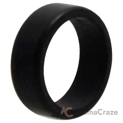 Picture of Silicone Wedding 2Layer Beveled 8mm Ring - Black by ROQ for Men - 9 mm Ring