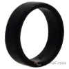Picture of Silicone Wedding 2Layer Beveled 8mm Ring - Black by ROQ for Men - 12 mm Ring