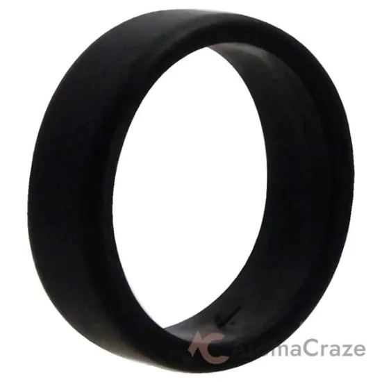 Picture of Silicone Wedding 2Layer Beveled 8mm Ring - Black by ROQ for Men - 12 mm Ring