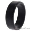 Picture of Silicone Wedding 2Layer Beveled 8mm Ring - Black by ROQ for Men - 14 mm Ring