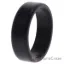 Picture of Silicone Wedding 2Layer Beveled 8mm Ring - Black by ROQ for Men - 14 mm Ring