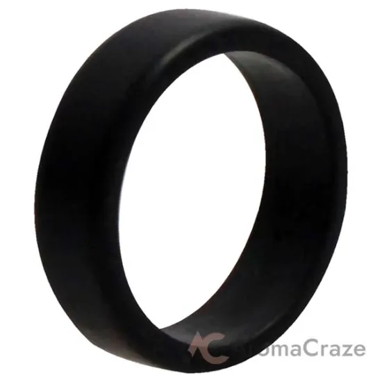 Picture of Silicone Wedding 2Layer Beveled 8mm Ring - Black by ROQ for Men - 15 mm Ring