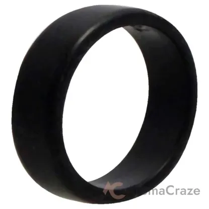 Picture of Silicone Wedding 2Layer Beveled 8mm Ring - Black by ROQ for Men - 16 mm Ring