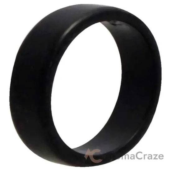 Picture of Silicone Wedding 2Layer Beveled 8mm Ring - Black by ROQ for Men - 16 mm Ring