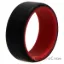 Picture of Silicone Wedding 2Layer Beveled 8mm Ring - Red-Black by ROQ for Men - 7 mm Ring