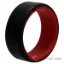 Picture of Silicone Wedding 2Layer Beveled 8mm Ring - Red-Black by ROQ for Men - 8 mm Ring