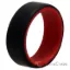 Picture of Silicone Wedding 2Layer Beveled 8mm Ring - Red-Black by ROQ for Men - 9 mm Ring