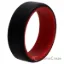 Picture of Silicone Wedding 2Layer Beveled 8mm Ring - Red-Black by ROQ for Men - 10 mm Ring