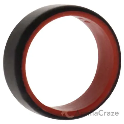 Picture of Silicone Wedding 2Layer Beveled 8mm Ring - Red-Black by ROQ for Men - 11 mm Ring