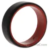 Picture of Silicone Wedding 2Layer Beveled 8mm Ring - Red-Black by ROQ for Men - 15 mm Ring