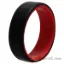 Picture of Silicone Wedding 2Layer Beveled 8mm Ring - Red-Black by ROQ for Men - 16 mm Ring