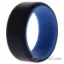 Picture of Silicone Wedding 2Layer Beveled 8mm Ring - Blue-Black by ROQ for Men - 7 mm Ring