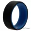 Picture of Silicone Wedding 2Layer Beveled 8mm Ring - Blue-Black by ROQ for Men - 8 mm Ring