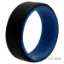Picture of Silicone Wedding 2Layer Beveled 8mm Ring - Blue-Black by ROQ for Men - 9 mm Ring