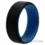 Picture of Silicone Wedding 2Layer Beveled 8mm Ring - Blue-Black by ROQ for Men - 11 mm Ring