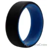 Picture of Silicone Wedding 2Layer Beveled 8mm Ring - Blue-Black by ROQ for Men - 12 mm Ring