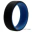 Picture of Silicone Wedding 2Layer Beveled 8mm Ring - Blue-Black by ROQ for Men - 12 mm Ring