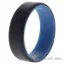 Picture of Silicone Wedding 2Layer Beveled 8mm Ring - Blue-Black by ROQ for Men - 13 mm Ring