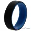 Picture of Silicone Wedding 2Layer Beveled 8mm Ring - Blue-Black by ROQ for Men - 15 mm Ring