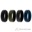 Picture of Silicone Wedding 2Layer Beveled 8mm Ring Set - Green by ROQ for Men - 4 x 16 mm Ring