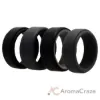 Picture of Silicone Wedding 2Layer Beveled 8mm Ring Set - Grey by ROQ for Men - 4 x 7 mm Ring