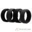 Picture of Silicone Wedding 2Layer Beveled 8mm Ring Set - Grey by ROQ for Men - 4 x 7 mm Ring