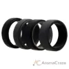 Picture of Silicone Wedding 2Layer Beveled 8mm Ring Set - Grey by ROQ for Men - 4 x 8 mm Ring