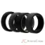 Picture of Silicone Wedding 2Layer Beveled 8mm Ring Set - Grey by ROQ for Men - 4 x 8 mm Ring