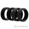 Picture of Silicone Wedding 2Layer Beveled 8mm Ring Set - Grey by ROQ for Men - 4 x 9 mm Ring