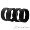 Picture of Silicone Wedding 2Layer Beveled 8mm Ring Set - Grey by ROQ for Men - 4 x 10 mm Ring
