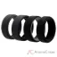 Picture of Silicone Wedding 2Layer Beveled 8mm Ring Set - Grey by ROQ for Men - 4 x 10 mm Ring