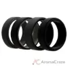 Picture of Silicone Wedding 2Layer Beveled 8mm Ring Set - Grey by ROQ for Men - 4 x 13 mm Ring