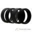 Picture of Silicone Wedding 2Layer Beveled 8mm Ring Set - Grey by ROQ for Men - 4 x 13 mm Ring