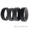 Picture of Silicone Wedding 2Layer Beveled 8mm Ring Set - Grey by ROQ for Men - 4 x 14 mm Ring