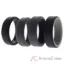 Picture of Silicone Wedding 2Layer Beveled 8mm Ring Set - Grey by ROQ for Men - 4 x 14 mm Ring