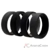 Picture of Silicone Wedding 2Layer Beveled 8mm Ring Set - Grey by ROQ for Men - 4 x 15 mm Ring