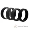 Picture of Silicone Wedding 2Layer Beveled 8mm Ring Set - Grey by ROQ for Men - 4 x 16 mm Ring