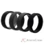 Picture of Silicone Wedding 2Layer Beveled 8mm Ring Set - Grey by ROQ for Men - 4 x 16 mm Ring