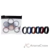 Picture of Silicone Wedding 2Layer Lines Ring Set - MultiColor by ROQ for Men - 6 x 9 mm Ring
