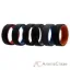Picture of Silicone Wedding 2Layer Lines Ring Set - MultiColor by ROQ for Men - 6 x 12 mm Ring