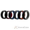 Picture of Silicone Wedding 2Layer Lines Ring Set - MultiColor by ROQ for Men - 6 x 15 mm Ring