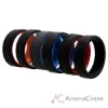 Picture of Silicone Wedding 2Layer Lines Ring Set - MultiColor by ROQ for Men - 6 x 16 mm Ring