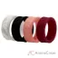 Picture of Silicone Wedding Flower Ring Set - Bordo by ROQ for Women - 4 x 5 mm Ring