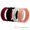 Picture of Silicone Wedding Flower Ring Set - Bordo by ROQ for Women - 4 x 10 mm Ring
