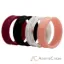 Picture of Silicone Wedding Flower Ring Set - Bordo by ROQ for Women - 4 x 10 mm Ring