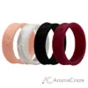 Picture of Silicone Wedding Flower Ring Set - Bordo by ROQ for Women - 4 x 11 mm Ring